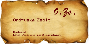 Ondruska Zsolt névjegykártya
