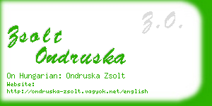 zsolt ondruska business card